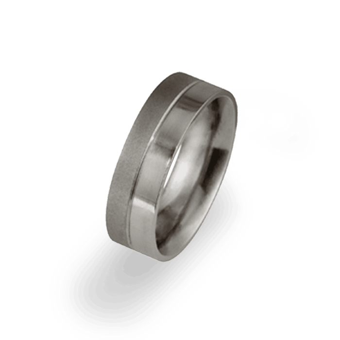 50-50 Texture and Polished Ring