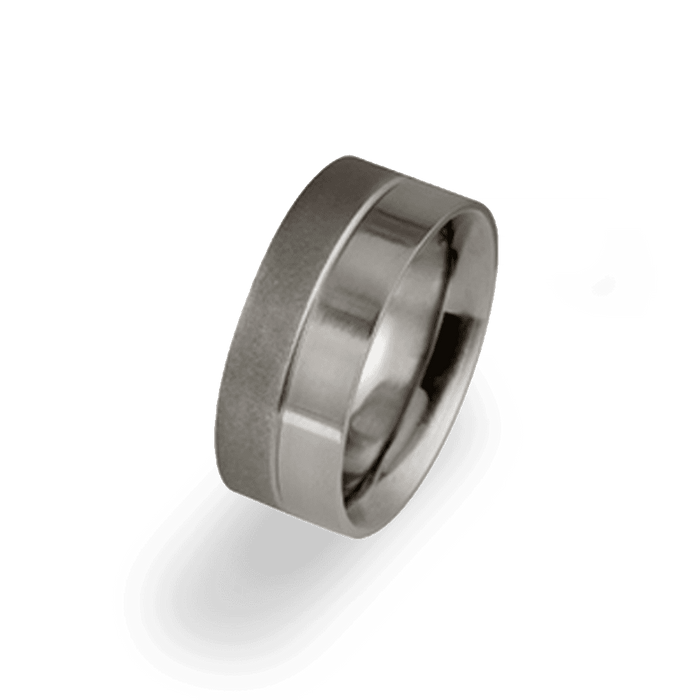 50-50 Texture and Polished Ring