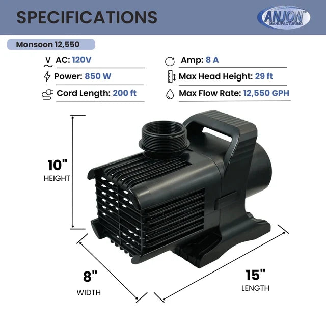 Monsoon Pump 12550 GPH / 33'