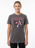 Arkansas | Omaha Dreams Acid-Wash Tee — Women's