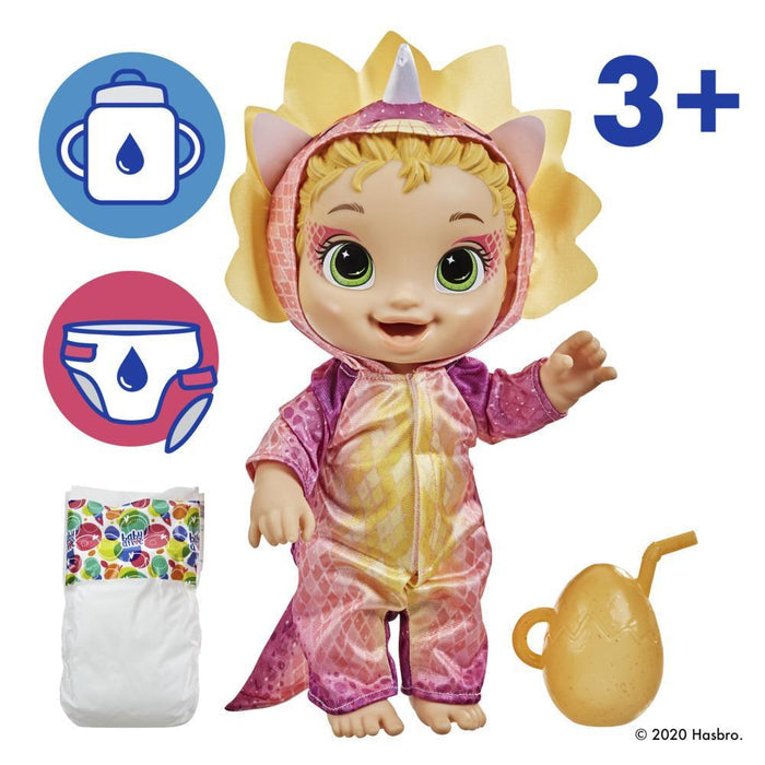 BABY ALIVE Dino Cuties Doll -Triceratops