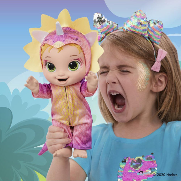 BABY ALIVE Dino Cuties Doll -Triceratops