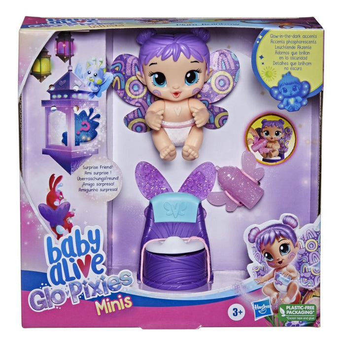Baby Alive Glo Pixies Minis Doll, Plum Rainbow