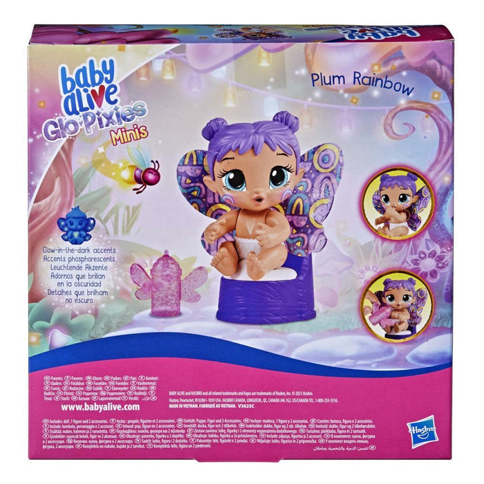 Baby Alive Glo Pixies Minis Doll, Plum Rainbow