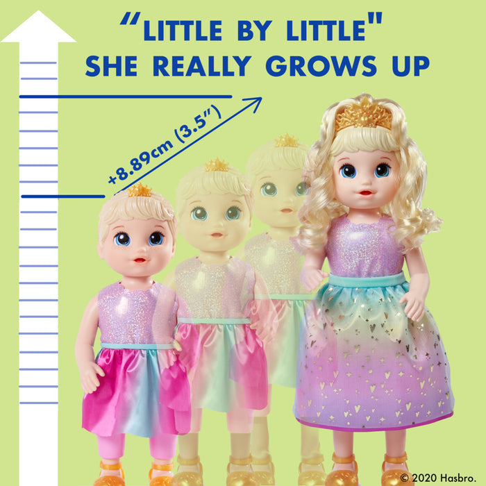 BABY ALIVE Princess Ellie Grows Up!, 18-Inch Growing Talking Baby Doll with Blonde Hair