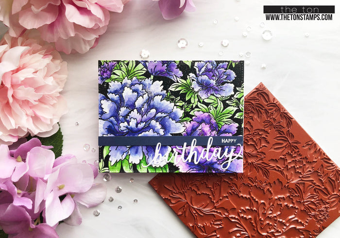 Blooming Peony Garden Cling Background