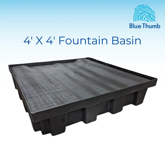 Blue Thumb Square Fountain Basins with Screen and Grate