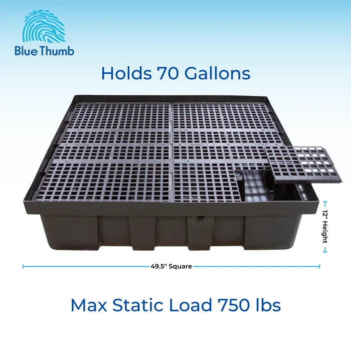 Blue Thumb Square Fountain Basins with Screen and Grate