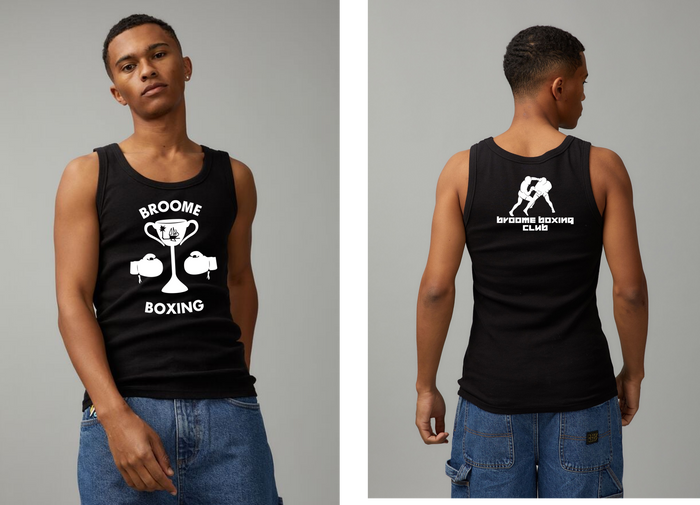 BROOME BOXING CLUB RETRO SINGLET 2024  - ADULT - UNISEX BLACK