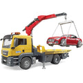 BRUDER MAN TGS Tow Truck With Red Roadster