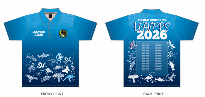 CABLE BEACH GRADE SIX LEAVERS POLOS 2026 - PRE RELEASE