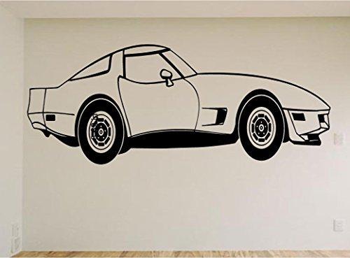 Chevy Corvette Wall Decal - Classic Car Auto Stickers Man Cave Boys Room Décor