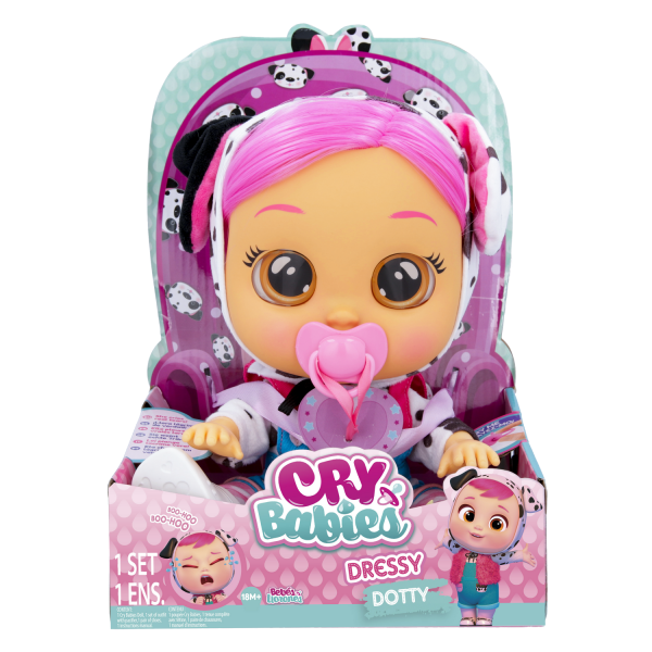 Cry Babies Dressy Dotty Baby Doll