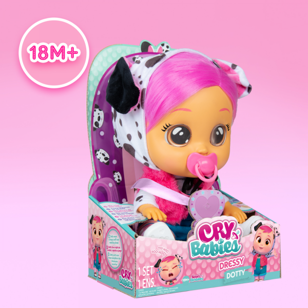 Cry Babies Dressy Dotty Baby Doll