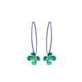 Double Four Petal Flower Drops
