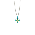 Double Four Petal Flower Pendant