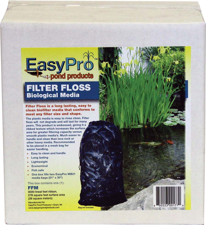 EasyPro Filter Floss Bio-Media, 3000' Roll — manufacturer current packaging (EasyPro 2024 rebrand, captured 2026-04-25)