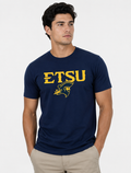 ETSU Unisex | "ETSU w/ Pirate Head" Navy Cotton Tee