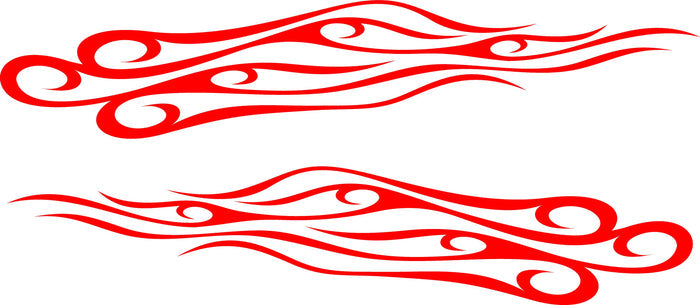 Flame Decals for Cars Trucks Boats  Golf Carts - Model SFHF34