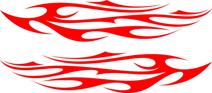 Flame Decals for Cars Trucks Boats  Golf Carts - Model SFHF38