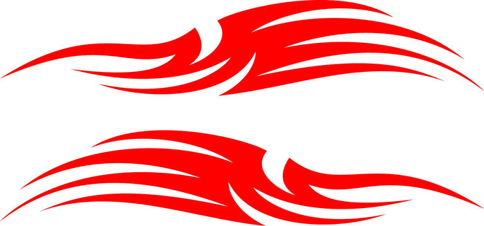 Flame Graphics Decals for Cars Trucks and Boats - Model SFHF42