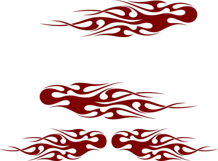 Flames Tribal Decals for Golf Cart Car Truck Boat  Go Cart  Model TF004