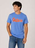 Florida Gators Unisex | "Gators Script" Blue Heather Tee