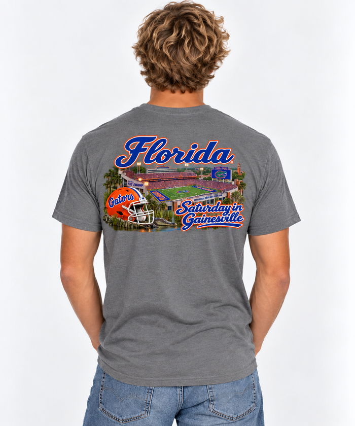 Florida Unisex Tee | "Saturday in Gainesville" Grey Tee
