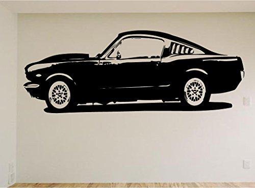 Ford Mustang Fastback Wall Decal - Classic Car Auto Stickers Man Cave Boys Room Décor