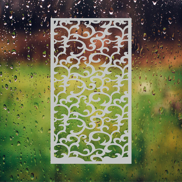 Geometric Scroll Etched Vinyl Decal for Shower Doors - 20" x 36"  GP01