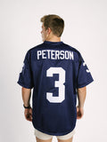 Georgia Southern men's navy jersey by Arena Graffiti featuring "AP" lettering, displayed on a hanger.