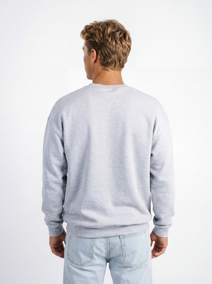Georgia Southern men's grey crewneck sweatshirt with a prominent eagle head logo by Arena Graffiti.