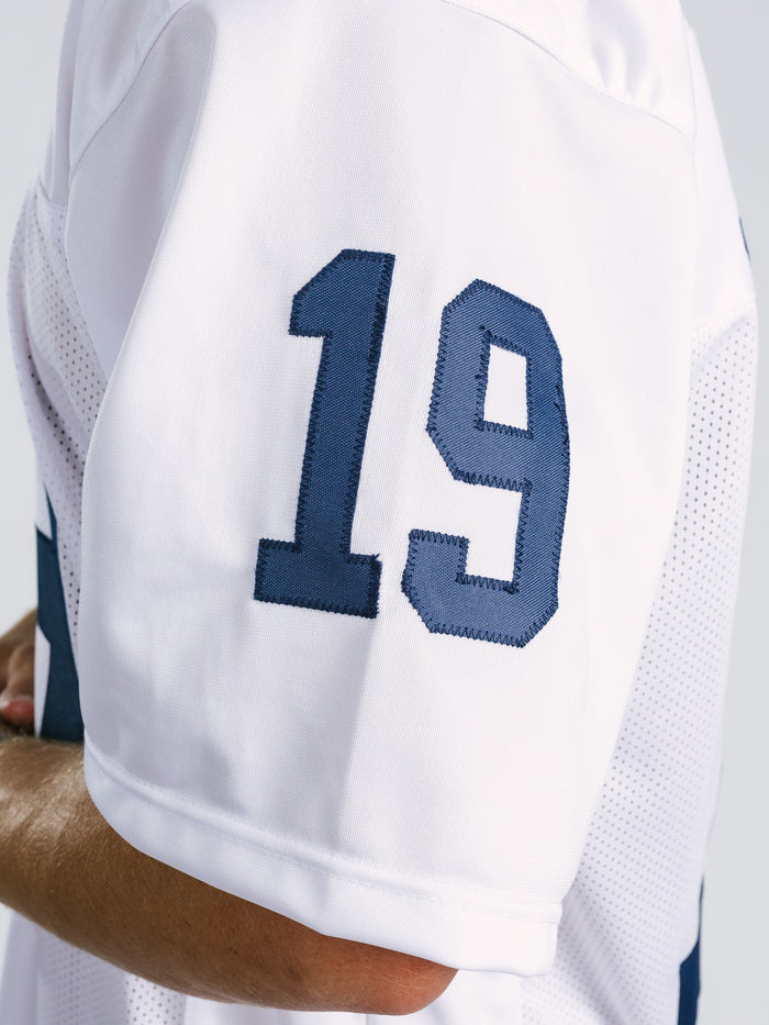 Georgia Southern men's white jersey by Arena Graffiti featuring the "JD" team logo and athletic fit.