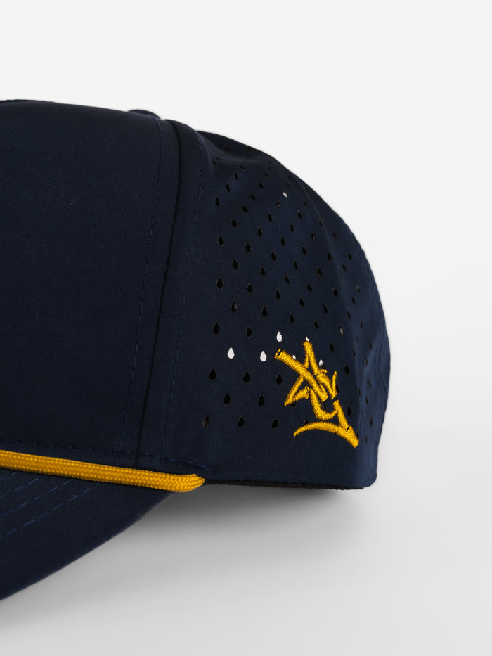 Georgia Southern Unisex | "Gold GS Roped" White Moisture Wicking Hat