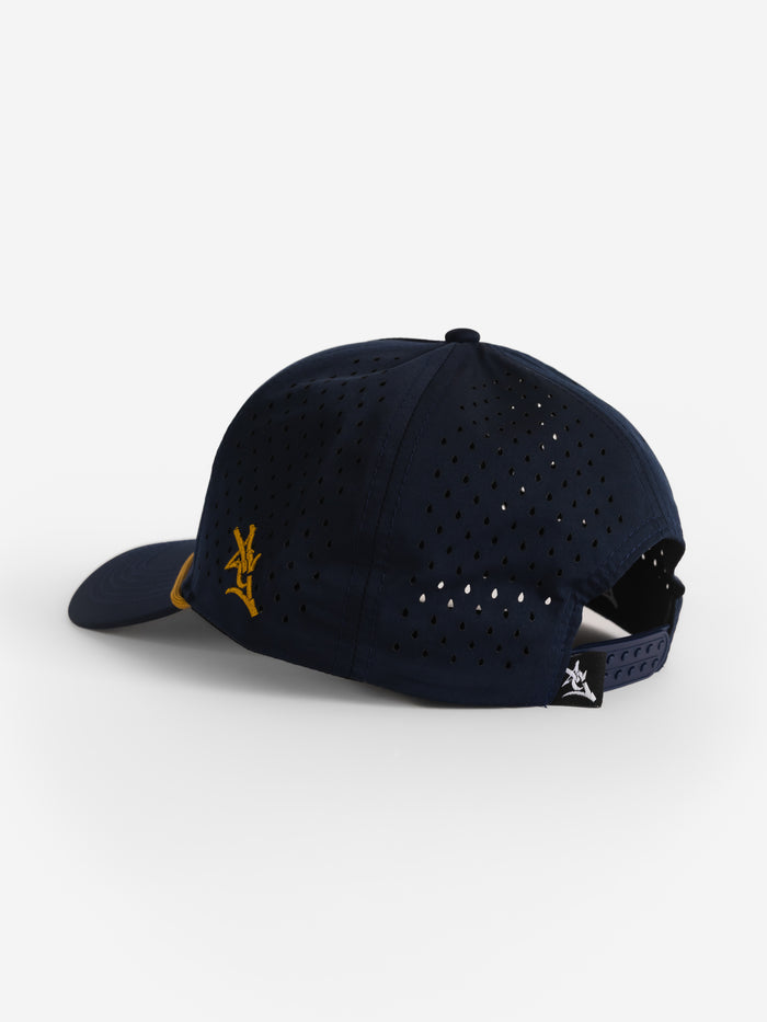 Georgia Southern Unisex | "Gold GS Roped" White Moisture Wicking Hat
