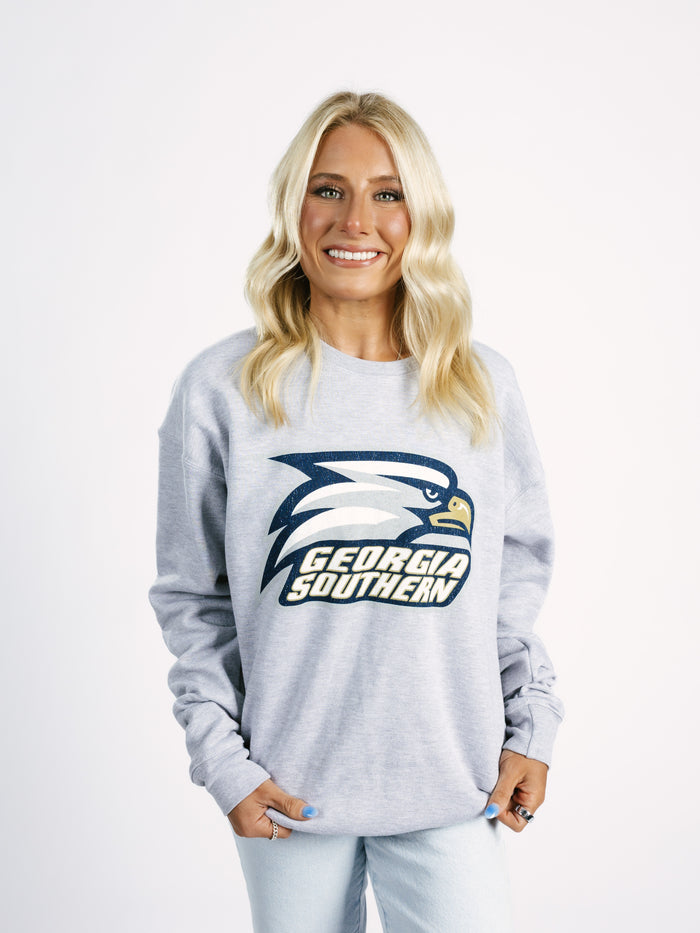 Georgia Southern Women's | "Eagle Head" Grey Crewneck