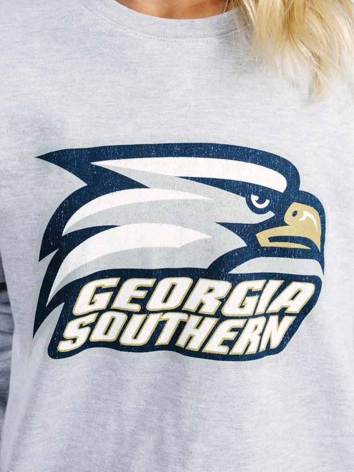 Georgia Southern Women's | "Eagle Head" Grey Crewneck