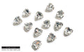 Glass Gems - Clear Heart 1cm x 1cm (Small)