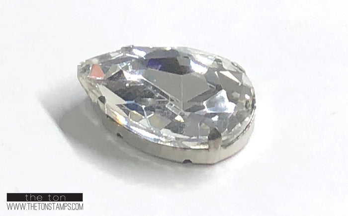 Glass Gems - Clear Tear Drop