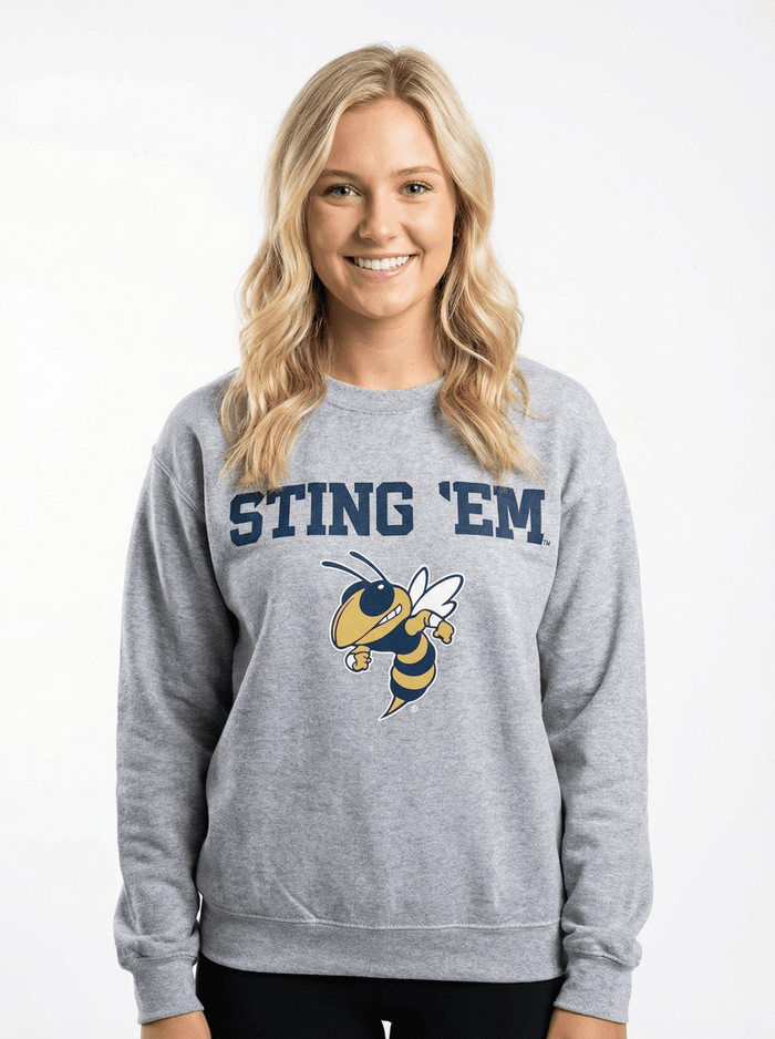 GT Yellow Jackets Women’s | “Sting Em Buzz” Crewneck - Arena GraffitiArena Graffiti