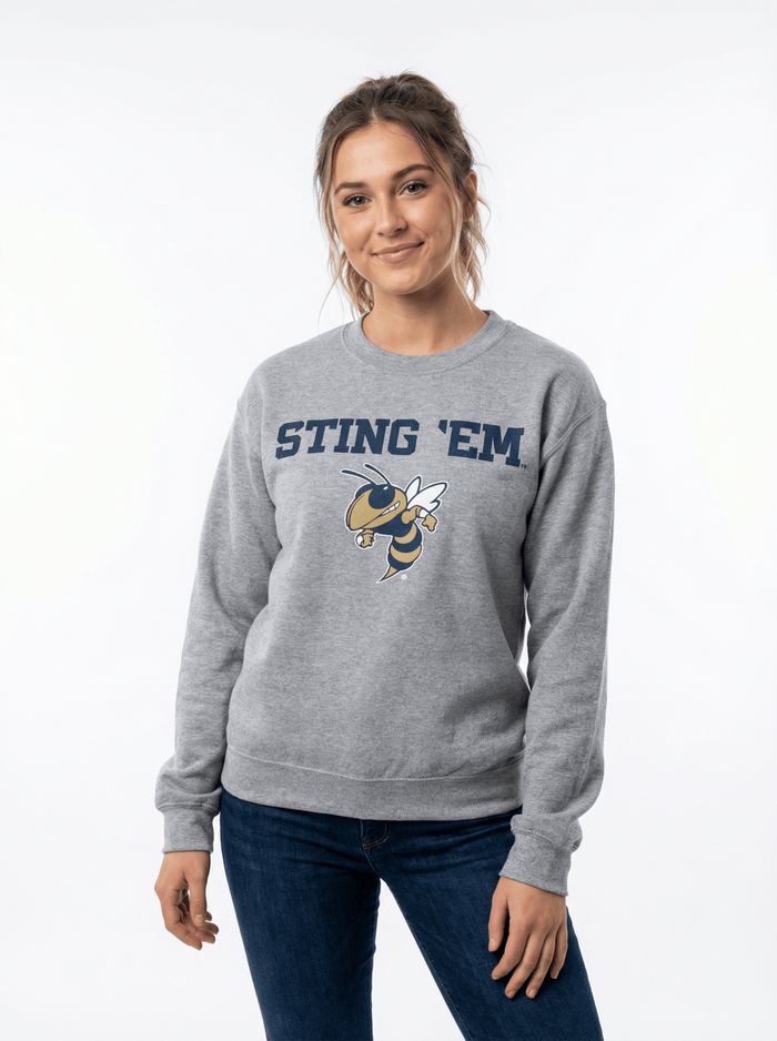 GT Yellow Jackets Women’s | “Sting Em Buzz” Crewneck - Arena GraffitiArena Graffiti
