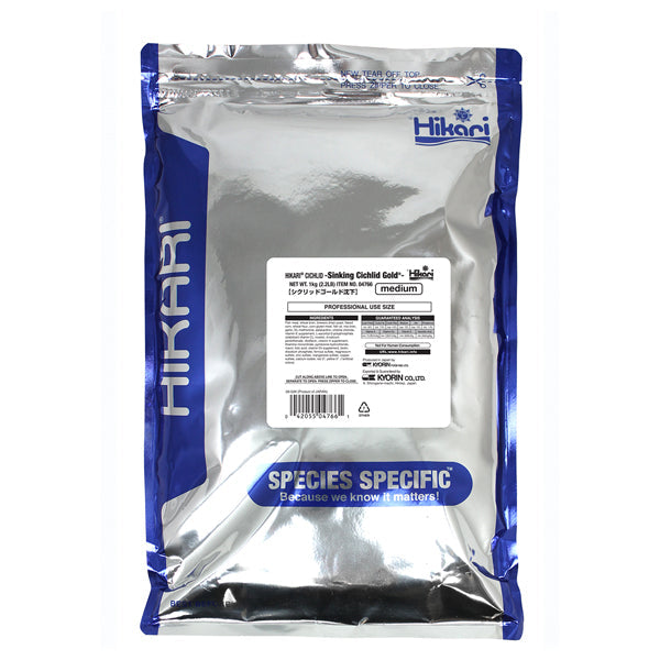 Hikari Sinking Cichlid Gold Medium Pellet 2.2 lbs - Hikari Sinking Cichlid Gold, Medium Pellet, 2.2 lbs.