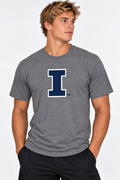 Illinois Fighting Illini Unisex | Dark Heather Grey "Block I" Tee