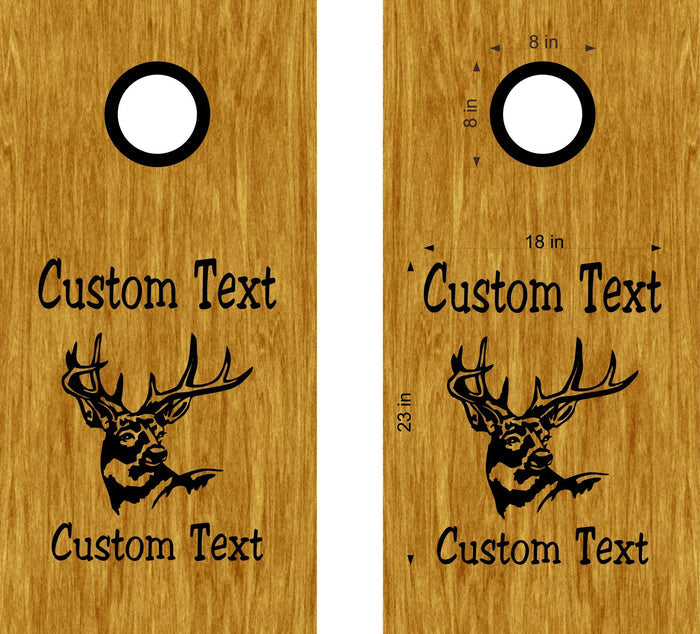 hunting fishing cornhole decal