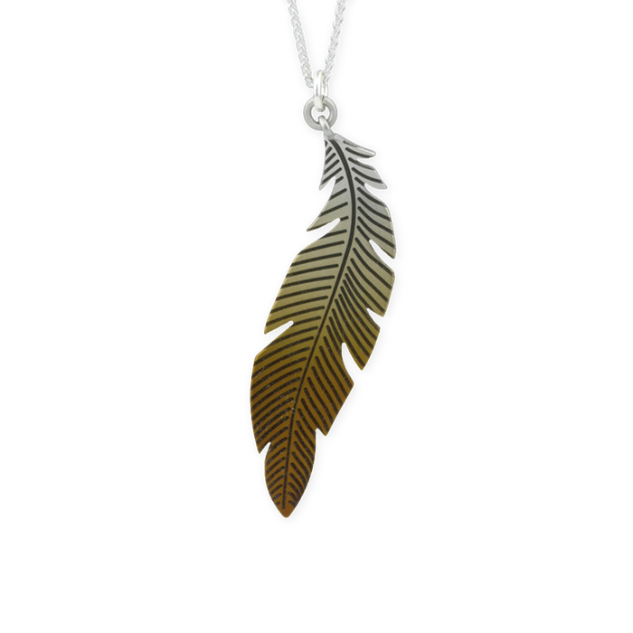 Large Curved Feather Necklace