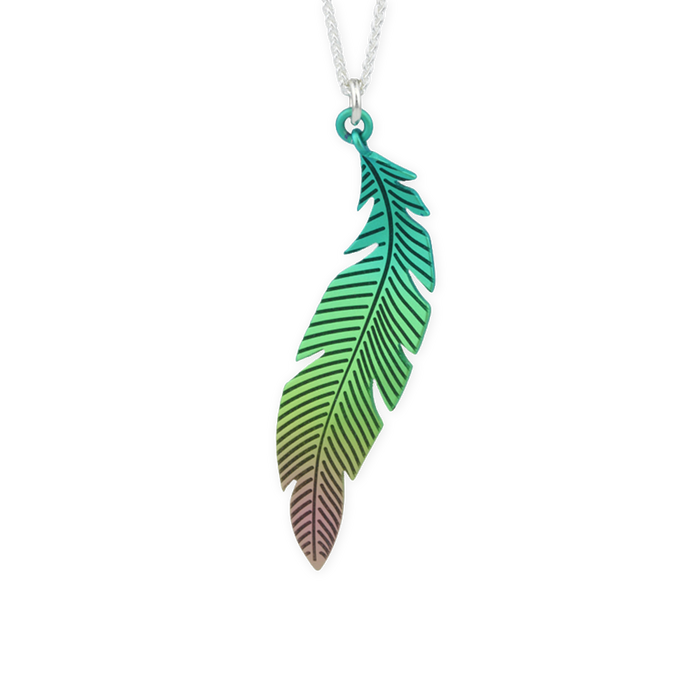 Large Curved Feather Necklace