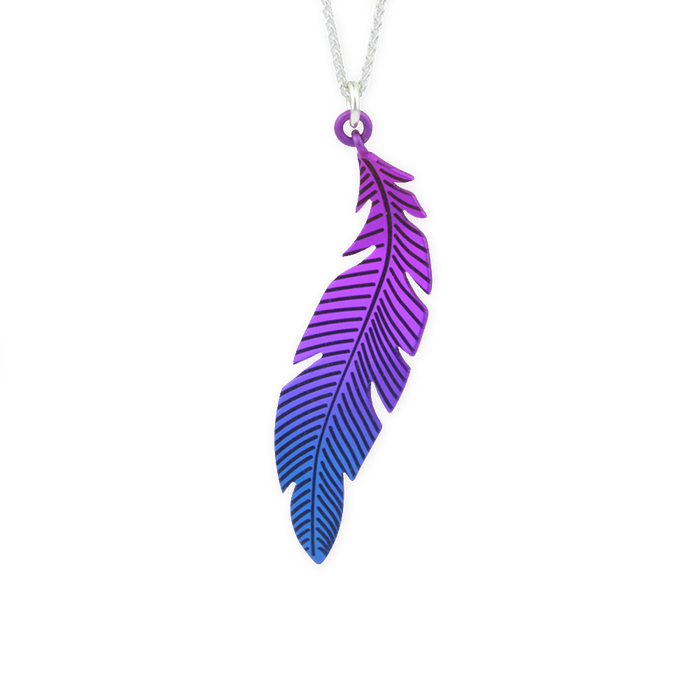Large Curved Feather Necklace
