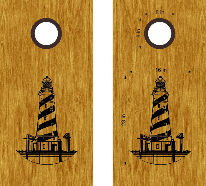beach lake life cornhole decals