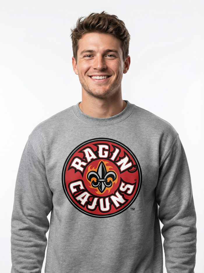Louisiana Lafayette Men's | "Circle Ragin Cajuns" Crew Neck