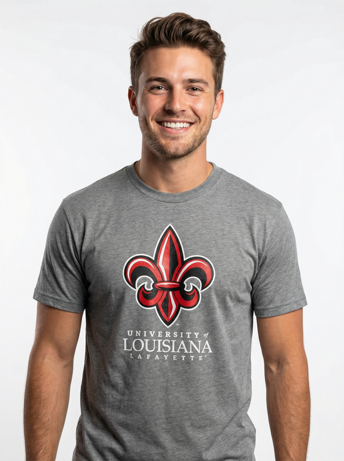 Louisiana Lafayette Men's | "Fleur-de-lis University of Louisiana" T-Shirt